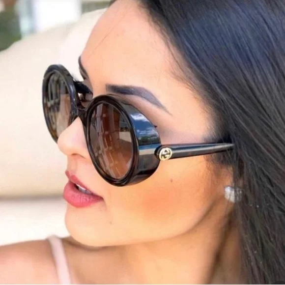 New - GUCCI WOMENS ROUND HAVANA HAVANA BROWN SUNGLASSES GG0368S-30006035-002 Gucci | Accessories | New Gucci Womens Round Havana Havana  main image 3